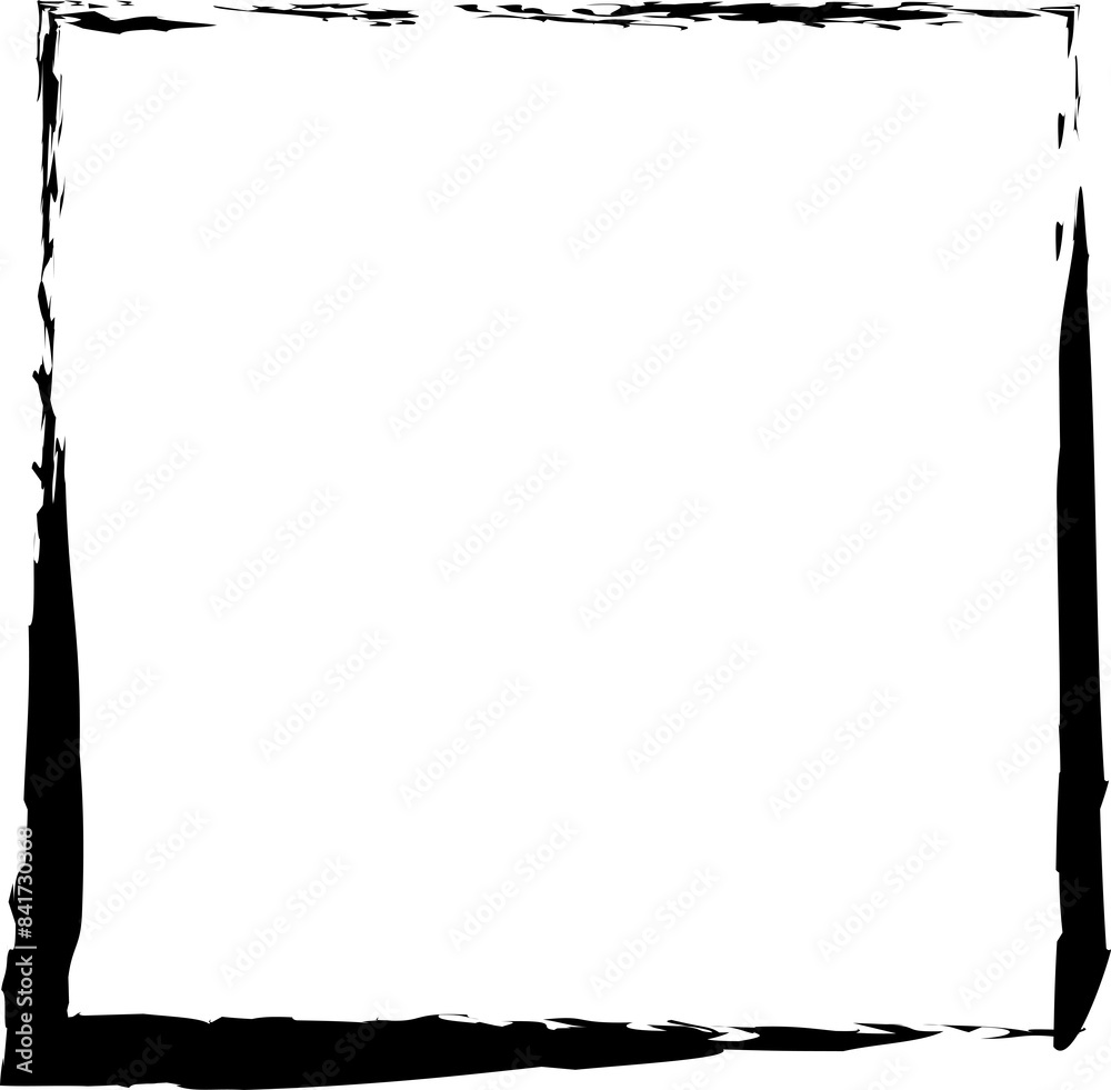 Obraz premium Square frames brush strokes. Set of design elements