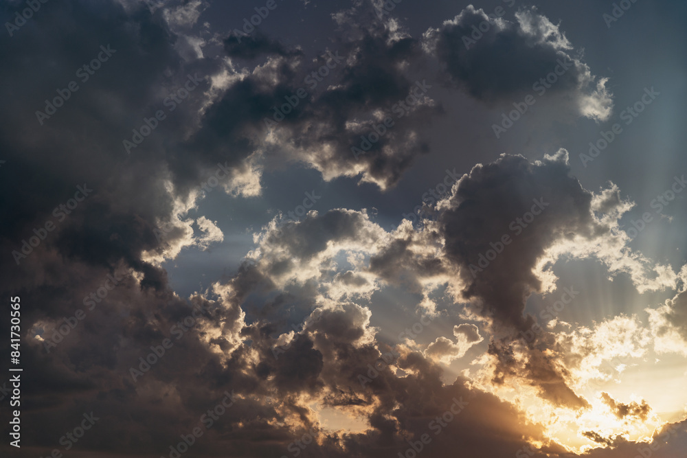 Amazing cloudscape on the sky at sunset. Amazing cloudscape on the sky at sunset.