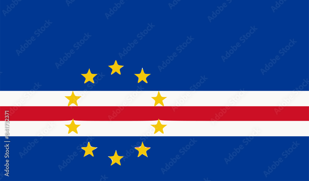 The flag of cabo verde. Flag icon. Standard color. Standard size. A rectangular flag. Computer illustration. Digital illustration. Vector illustration. The flag of cabo verde. Flag icon. Standard color. Standard size. A rectangular flag. Computer illustration. Digital illustration. Vector illustration.