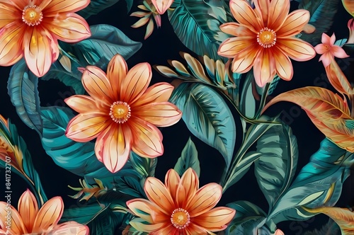 Flower Seamless patterns and fabric design