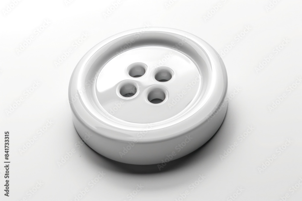 Large white button isolated on a white background Large white button isolated on a white background