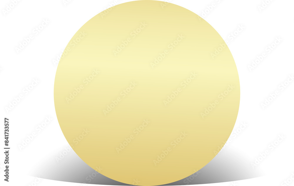 Gold paper circle and shadow Gold paper circle and shadow