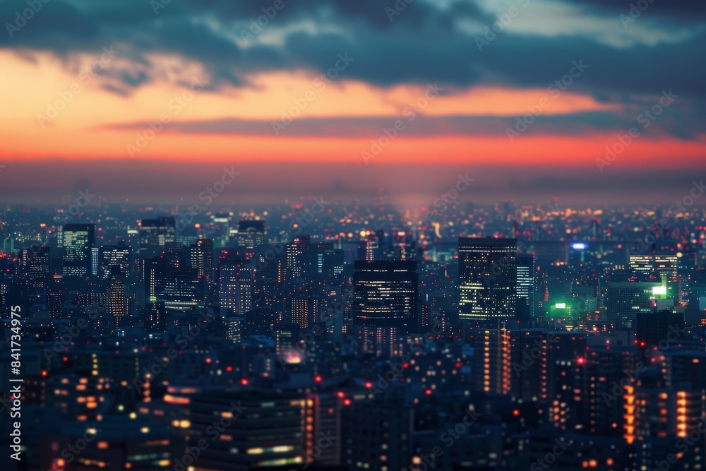Experience the tranquility of a peaceful urban scene at dusk, as the sun sets and the city lights begin to twinkle, casting a magical glow over the skyline. Experience the tranquility of a peaceful urban scene at dusk, as the sun sets and the city lights begin to twinkle, casting a magical glow over the skyline.