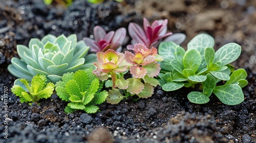 Assorted Plants Growing in Soil