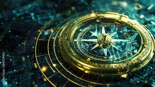 Wallpaper Mural The digital compass: A strategic explorer for businesses, Vision crisis, Mission path, Agency creative, Digital strategy, Market decision, Achievement strategy, Financial stock, Generative Ai Torontodigital.ca