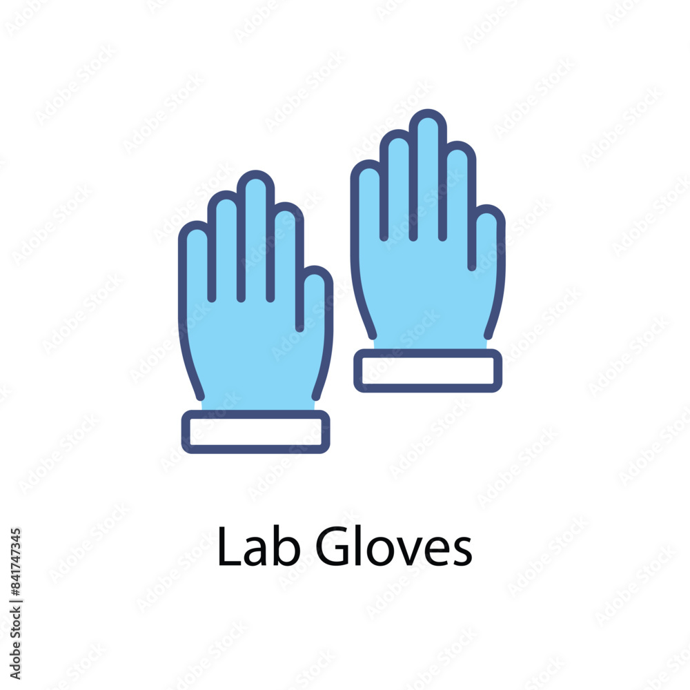 Obraz premium Lab Gloves vector icon