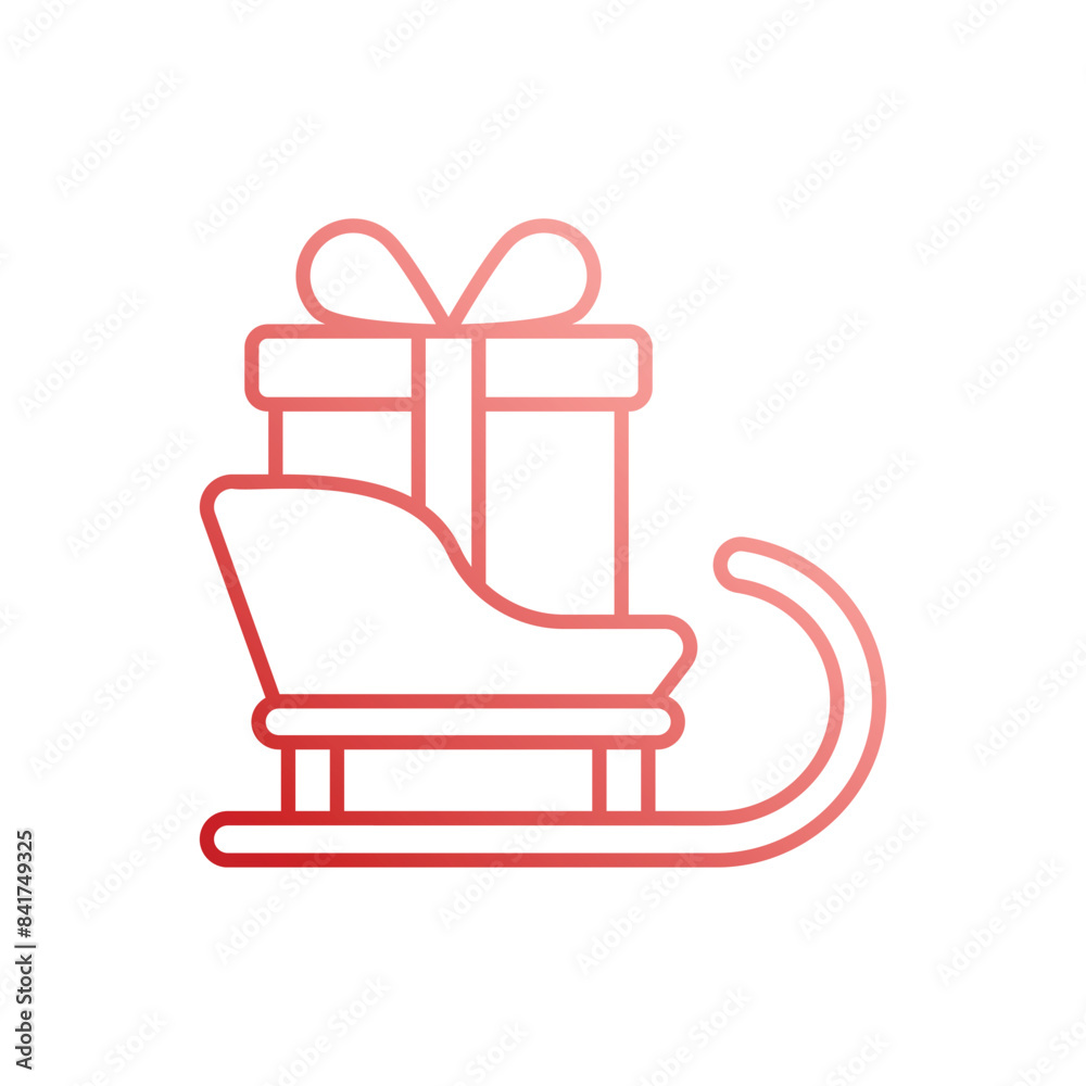 Sleigh vector icon Sleigh vector icon