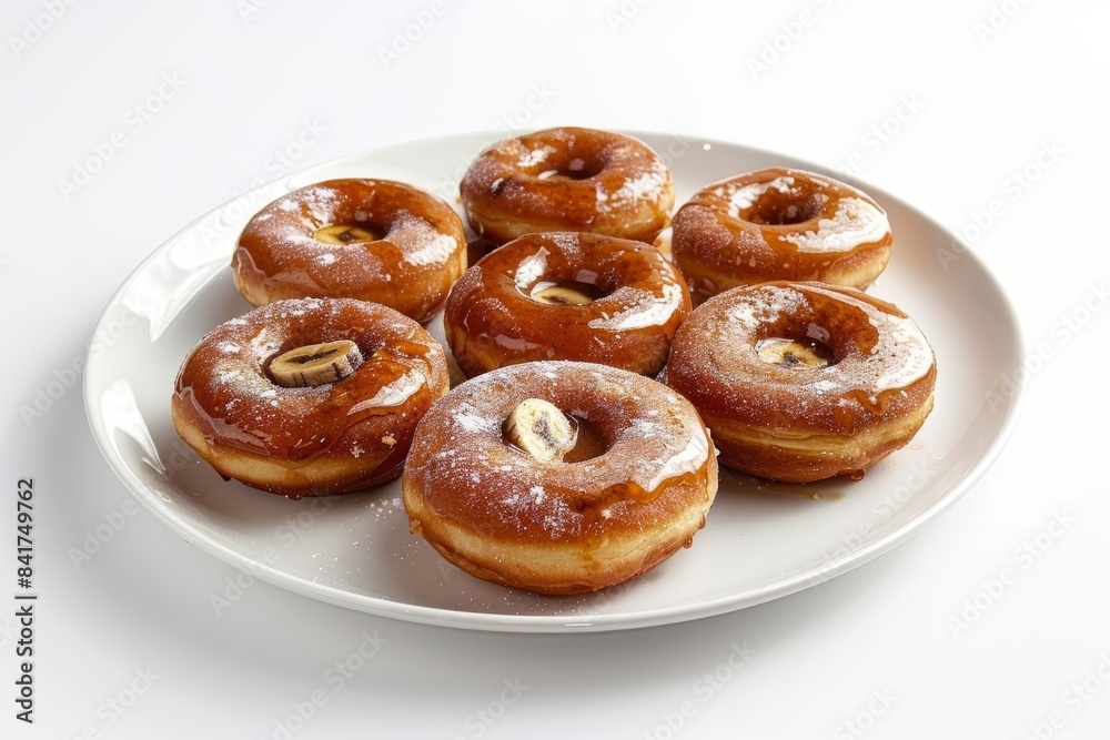 Gourmet Bananas Foster Doughnuts with Cinnamon and Butter Glaze