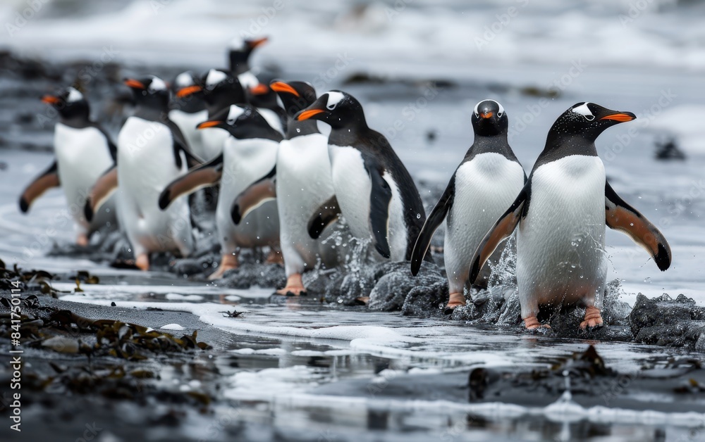 Fototapeta premium Discover the Long-Term Effects of Oil Spills on Penguin Populations