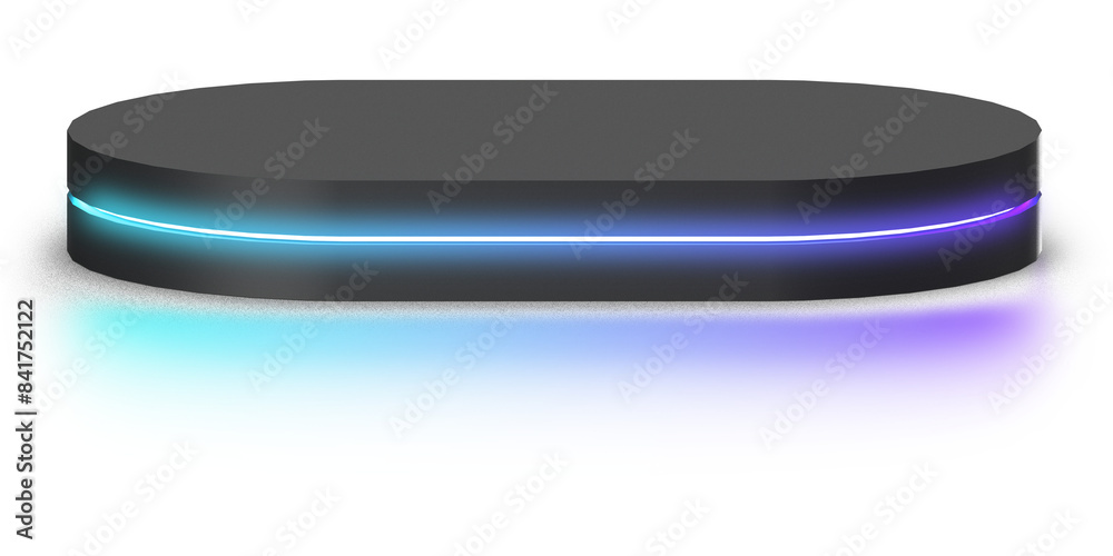 3d podium with blue purple gradient neon light 3d podium with blue purple gradient neon light