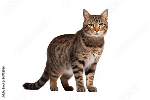 Adult cat isolated on transparent background png cutouts. Images for graphic designers. Image for flyers. Veterinarian. © Mary