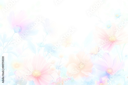 ソフトパステルの花の背景
