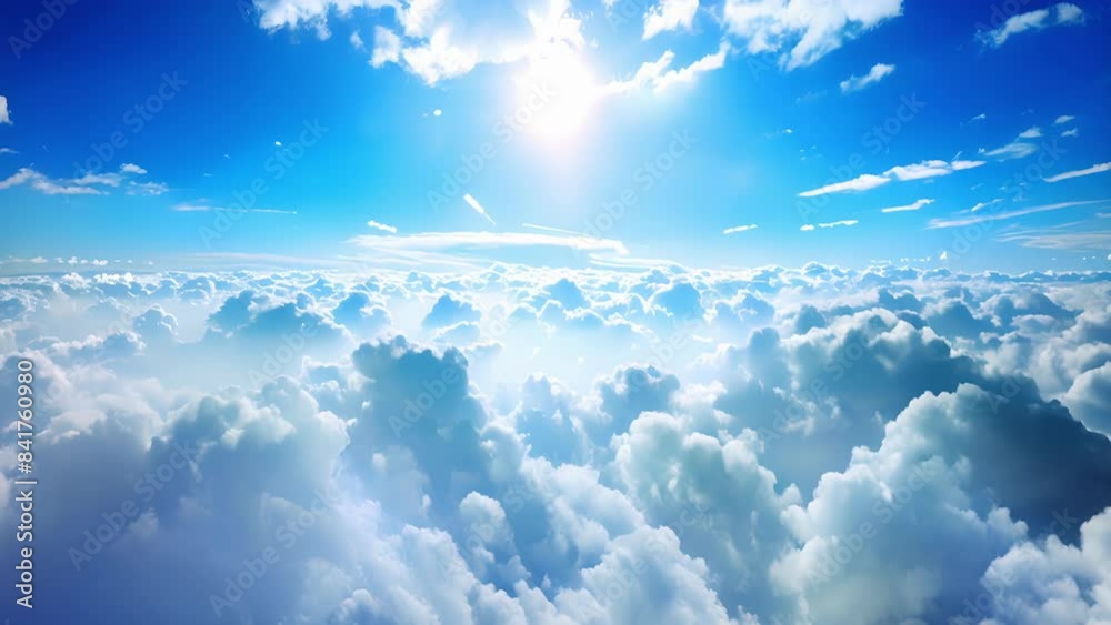 The sky above filled with fluffy clouds of ones and zeros bringing the promise of endless information. The sky above filled with fluffy clouds of ones and zeros bringing the promise of endless information.