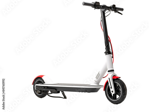 a white and red scooter