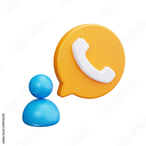 phone call 3d render icon