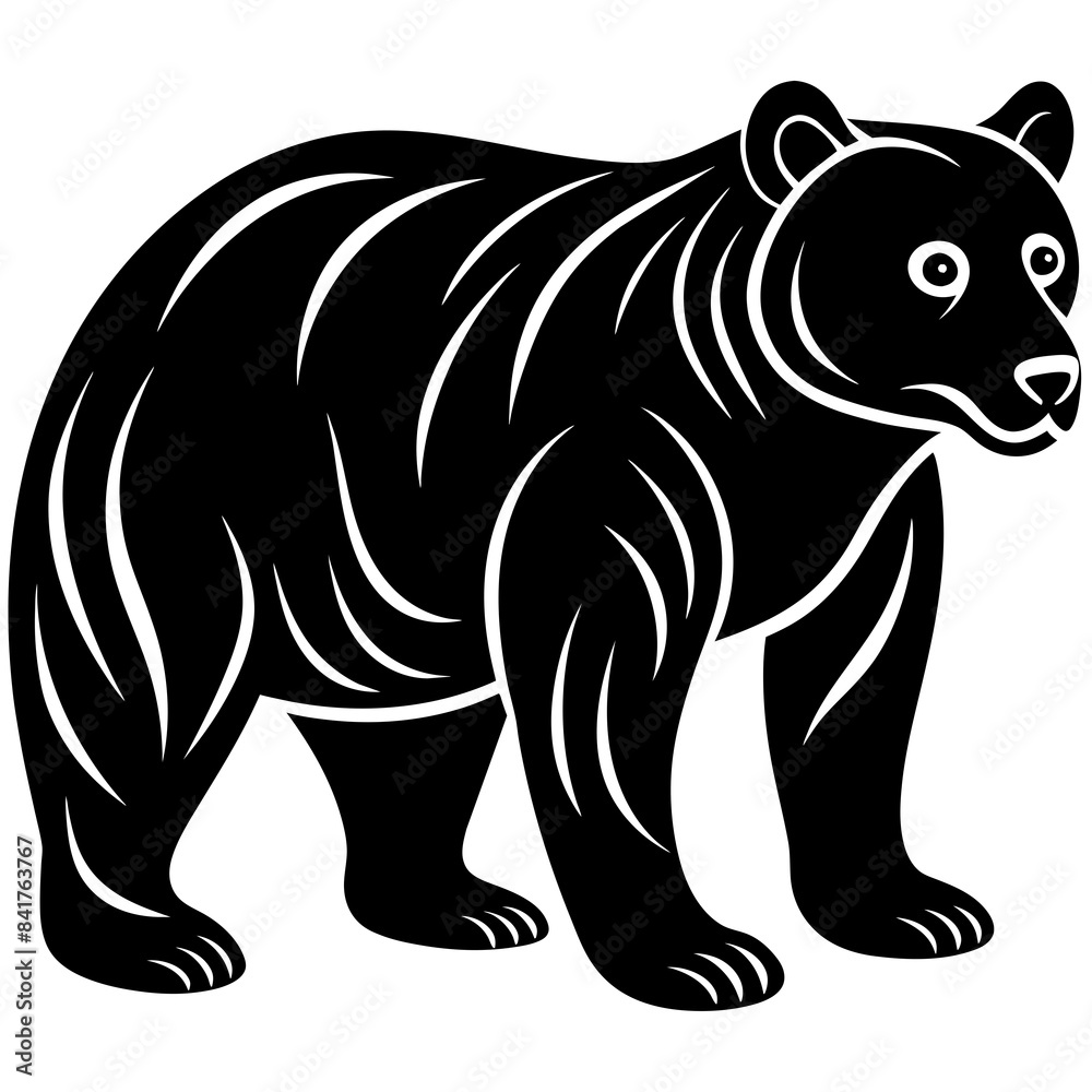 Obraz premium illustration of a bear vector logo icons.