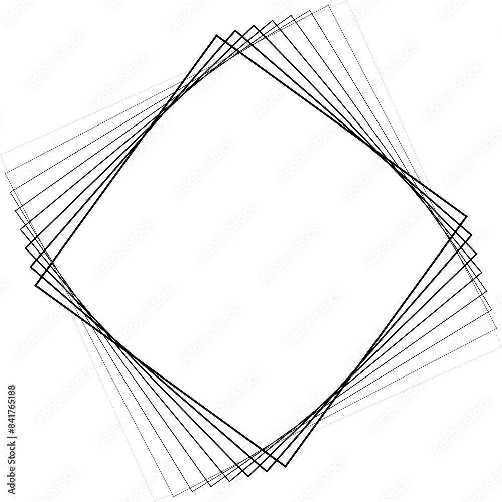 Fototapeta premium Square shape blend gradient line spiral. Technology concept