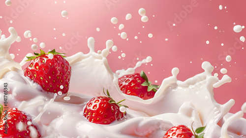 Creative food template Topping fruit strawberry