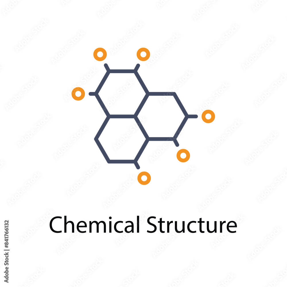 Chemical Structure vector icon Chemical Structure vector icon