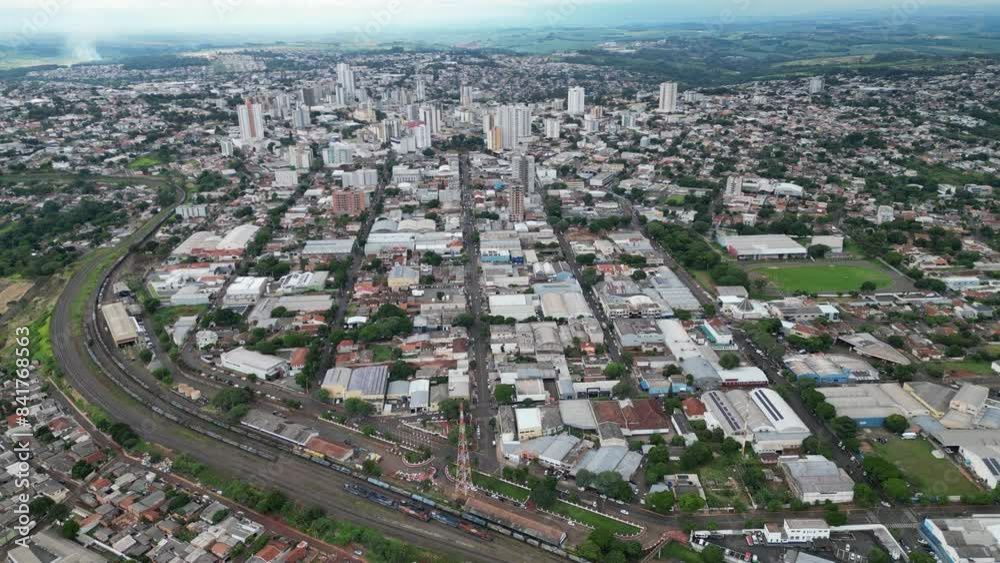 Wide, aerial view of the city of Apucarana, Paraná, Brazil Wide, aerial view of the city of Apucarana, Paraná, Brazil