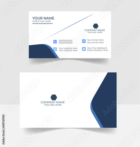 corporate identity template with card.
visiting card design template. 
