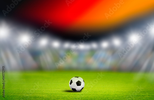 Leder Fussball in einem Stadion