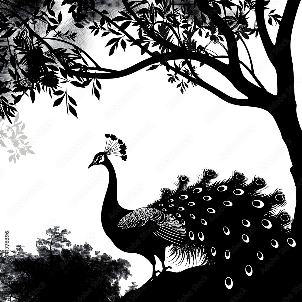 Fototapeta premium birds in the garden