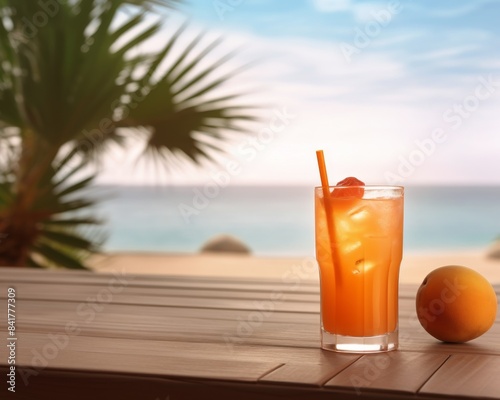 A Refreshing Drink On A Sunny Beach Day