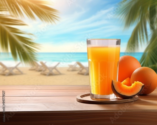 A Refreshing Drink On A Sunny Beach Day