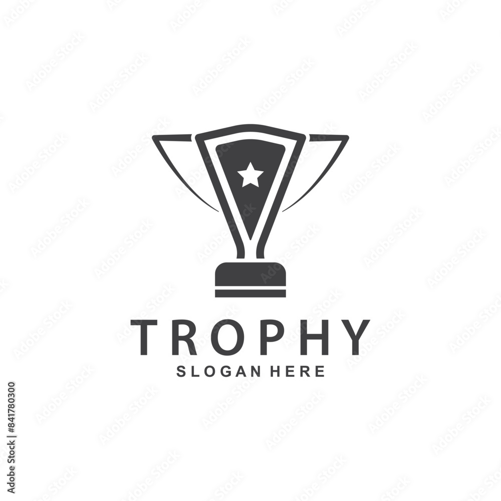 trophy logo vector design trophy logo for tournament winners and championship awards trophy logo vector design trophy logo for tournament winners and championship awards