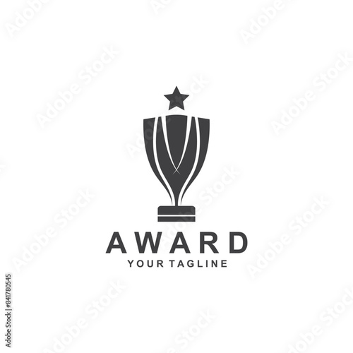 trophy logo vector design  trophy logo for tournament winners and championship awards