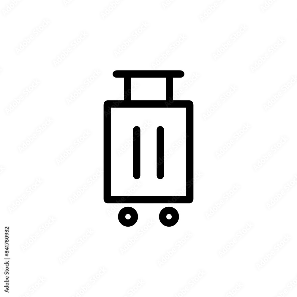 Suitcase icon with simple and modern design 