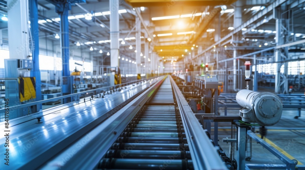 A modern factory with minimized waste generation, showcasing innovative design techniques in a setting of an advanced production line, emphasizing source reduction strategies. A modern factory with minimized waste generation, showcasing innovative design techniques in a setting of an advanced production line, emphasizing source reduction strategies.