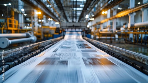 Newspaper printing at the enterprise. Production process inside the facility