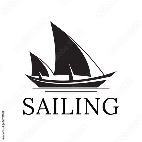 Sailing ship vector illustration for sea travel design