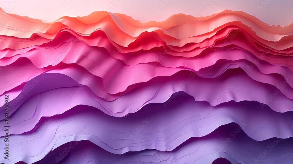 Abstract layers of pink and purple waves, artistic background. Modern art and design concept Abstract layers of pink and purple waves, artistic background. Modern art and design concept