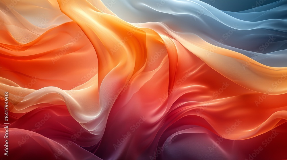 Abstract flowing fabric in rich gradient colors, vibrant and smooth texture. Modern art and design concept Abstract flowing fabric in rich gradient colors, vibrant and smooth texture. Modern art and design concept