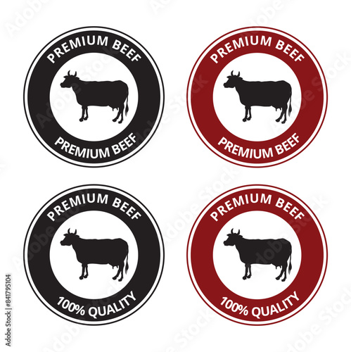 Logotipo de una vaca en color negro. Vector
