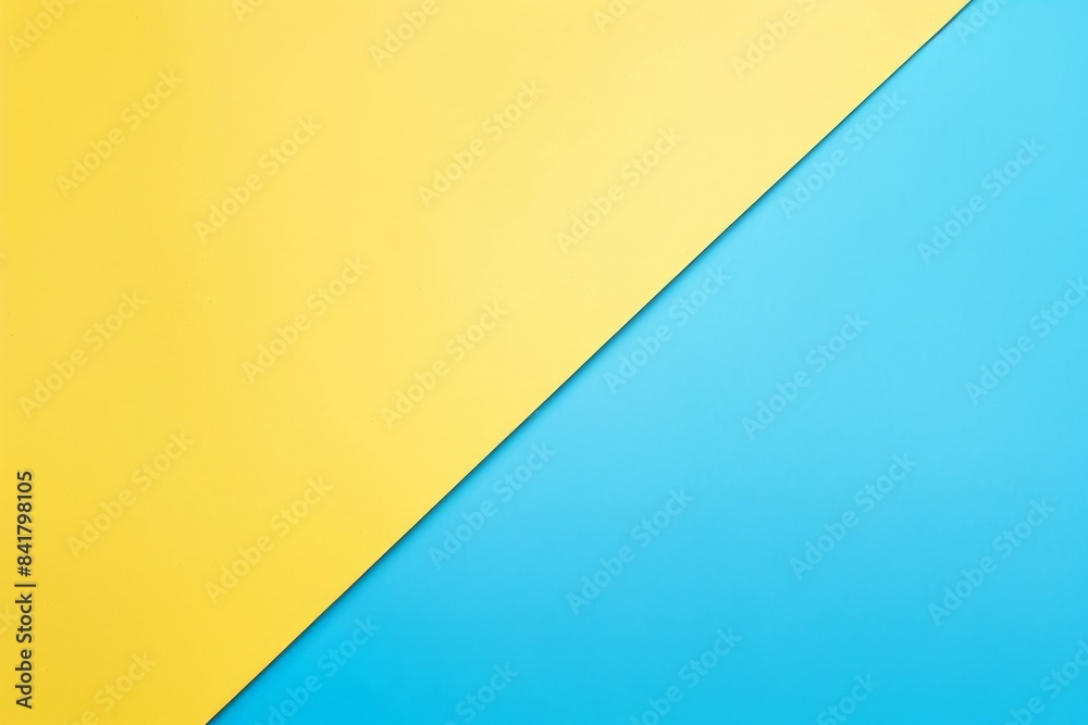 Abstract background with yellow and blue paper forming a diagonal line, providing a vibrant backdrop with ample copy space Abstract background with yellow and blue paper forming a diagonal line, providing a vibrant backdrop with ample copy space