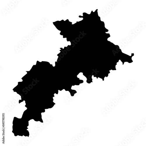 Haute Garonne department map, administrative division of France. Vector illustration.
