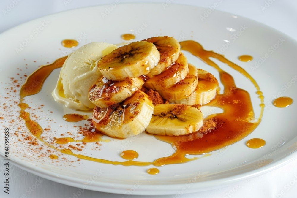 Elegant Bananas Foster with a touch of orange liqueur Elegant Bananas Foster with a touch of orange liqueur