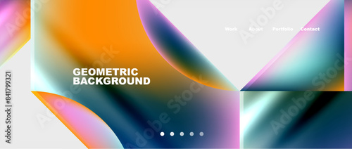 Minimal geometric web site page template design. Vector Illustration For Wallpaper, Banner, Background, Card, Book Illustration, landing page