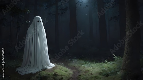 Once upon a late night a ghost in the forest