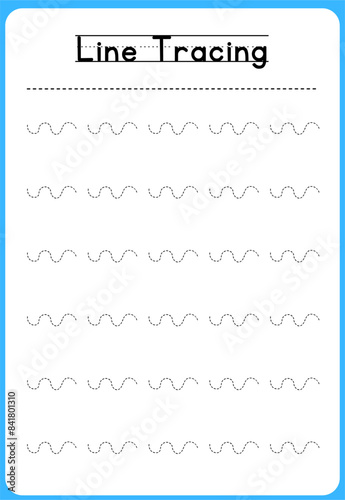 HAND DRAWN LNE TRACING PRACTICE FOR KIDS 