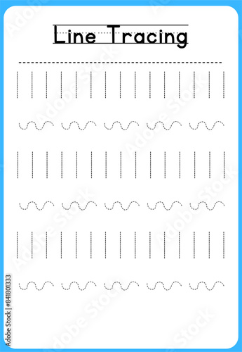 HAND DRAWN LNE TRACING PRACTICE FOR KIDS 