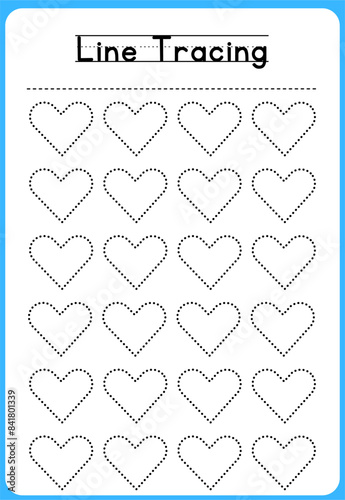 HAND DRAWN LNE TRACING PRACTICE FOR KIDS 