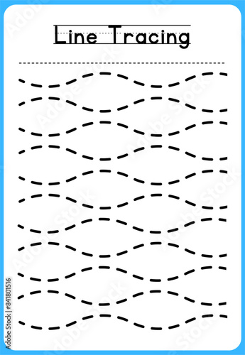 HAND DRAWN LNE TRACING PRACTICE FOR KIDS 