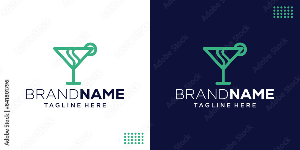 Creative Cocktail Party Glass Drink Logo, Design Inspiration, Illustration, Vector Creative Cocktail Party Glass Drink Logo, Design Inspiration, Illustration, Vector