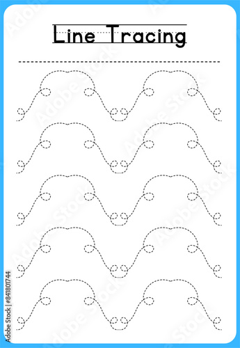 HAND DRAWN LNE TRACING PRACTICE FOR KIDS 