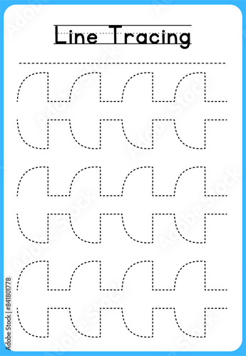 HAND DRAWN LNE TRACING PRACTICE FOR KIDS 
